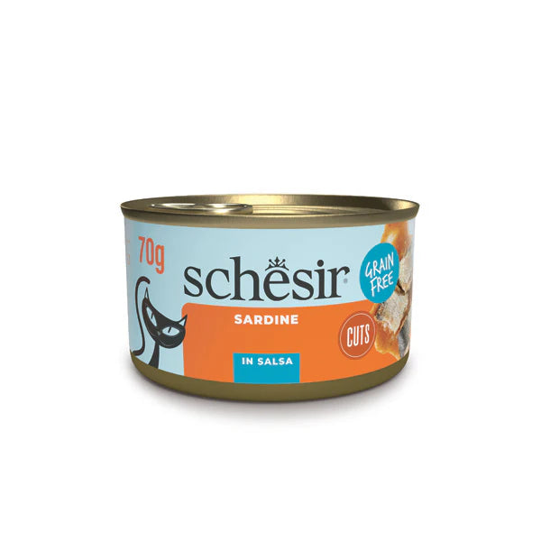 Alimento complementare Schesir Filetti di Sardine in Salsa 70 g per gatti adulti Alimento complementare Schesir Filetti di Sardine in Salsa 70 g per gatti adulti